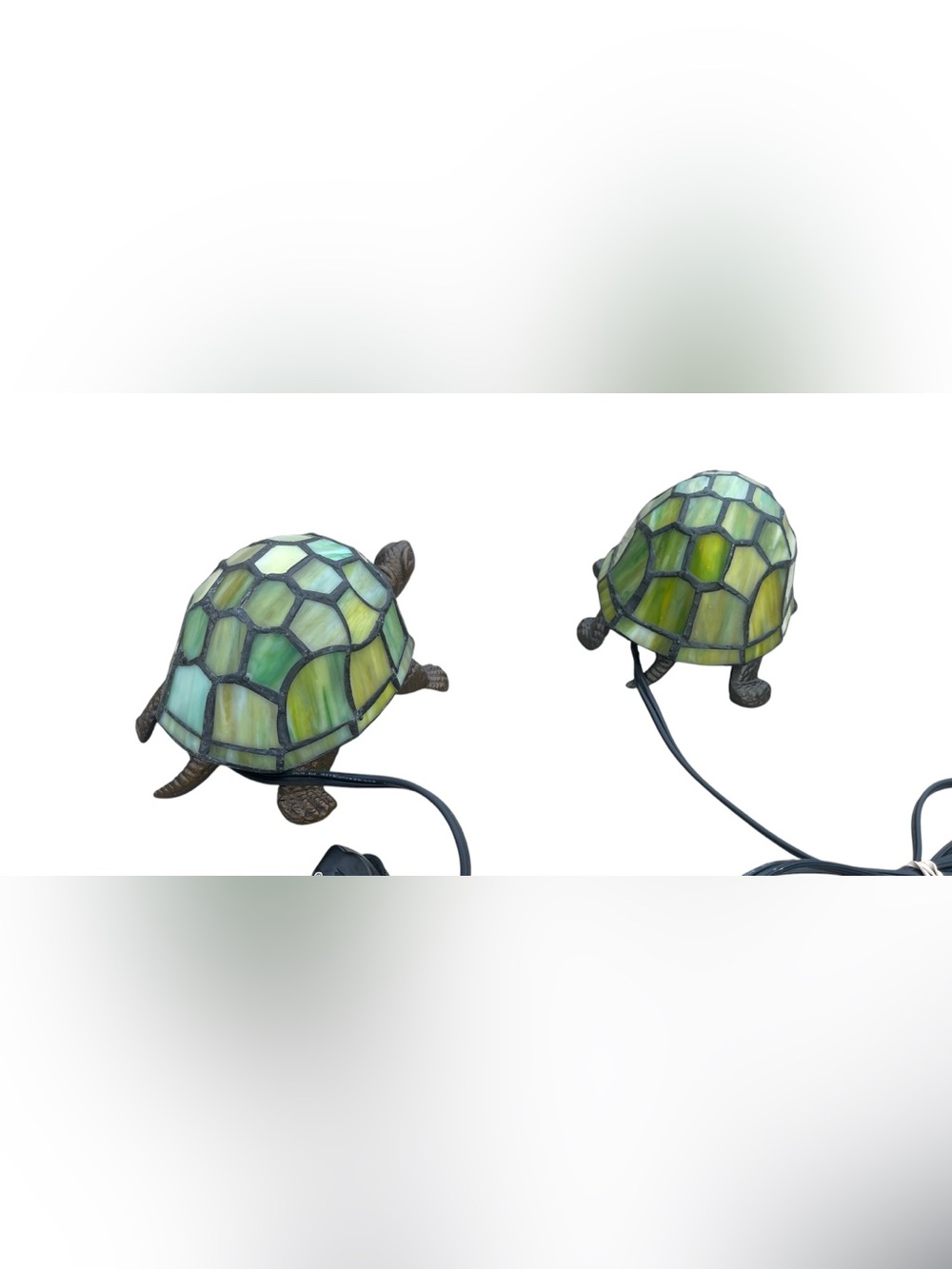 Tiffany-style turtle accent lamps set (2) - Picture 7 of 8